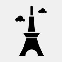 Icon japan tower. Japan elements. Icons in glyph style. Good for prints, posters, logo, advertisement, infographics, etc. vector