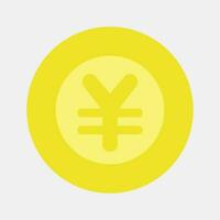 Icon japan yen currency. Japan elements. Icons in flat style. Good for prints, posters, logo, advertisement, infographics, etc. vector