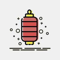 Icon lantern. Japan elements. Icons in MBE style. Good for prints, posters, logo, advertisement, infographics, etc. vector