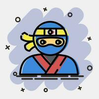 Icon ninja. Japan elements. Icons in comic style. Good for prints, posters, logo, advertisement, infographics, etc. vector