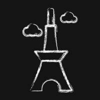 Icon japan tower. Japan elements. Icons in chalk style. Good for prints, posters, logo, advertisement, infographics, etc. vector