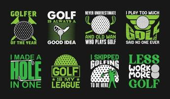 golf t camisa diseño manojo, vector golf t camisa diseño, golf camisa, golf tipografía t camisa diseño colección