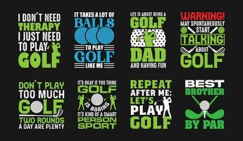 Golf T shirt Design Bundle, Vector Golf T shirt  design, Golfing shirt,  Golf typography T shirt design Collection