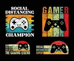 Gaming T shirt Design Bundle, Vector Gaming T shirt  design, Gamer shirt,  Gaming vintage T shirt design Collection