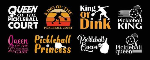 Pickleball T shirt Design Bundle, Vector Pickleball T shirt  design, Pickleball shirt,  Pickleball typography T shirt design Collection