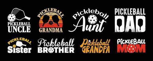 pickleball t camisa diseño manojo, vector pickleball t camisa diseño, pickleball camisa, pickleball tipografía t camisa diseño colección