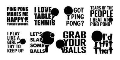 Table Tennis T shirt Design Bundle, Vector Table Tennis T shirt  design, Ping Pong shirt,  Table Tennis typography T shirt design Collection