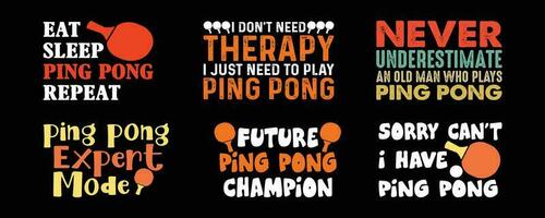 Table Tennis T shirt Design Bundle, Vector Table Tennis T shirt  design, Ping Pong shirt,  Table Tennis typography T shirt design Collection