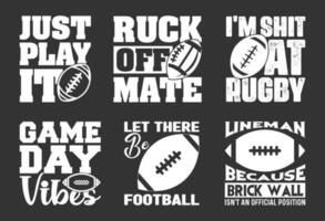 Rugby T shirt Design Bundle, Vector American Football T shirt  design, Rugby shirt,  American Football typography T shirt design Collection