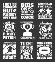 rugby t camisa diseño manojo, vector americano fútbol americano t camisa diseño, rugby camisa, americano fútbol americano tipografía t camisa diseño colección