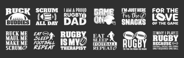 Rugby T shirt Design Bundle, Vector American Football T shirt  design, Rugby shirt,  American Football typography T shirt design Collection