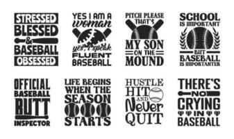 Baseball T shirt Design Bundle, Vector Baseball T shirt  design, Baseball shirt,  Baseball typography T shirt design Collection