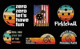 Pickleball T shirt Design Bundle, Vector Pickleball T shirt  design, Pickleball shirt,  Pickleball typography T shirt design Collection