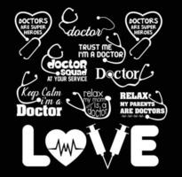 Doctor T shirt Design Bundle, Vector Baseball T shirt  design, Nurse shirt,  Doctor typography T shirt design Collection