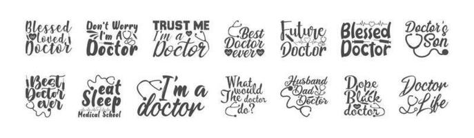 Doctor T shirt Design Bundle, Vector Baseball T shirt  design, Nurse shirt,  Doctor typography T shirt design Collection