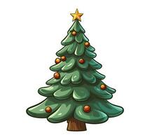 Navidad árbol con decoración vector