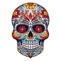 Dia de los muertos Mexican skull, Day of the dead Mexican skull vector