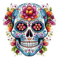 dia Delaware los muertos mexicano cráneo, día de el muerto mexicano cráneo vector