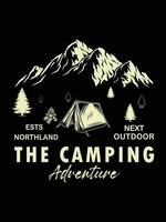 Camping t shirt vector