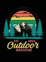 Camping t shirt vector