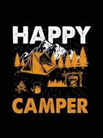 Camping t shirt vector