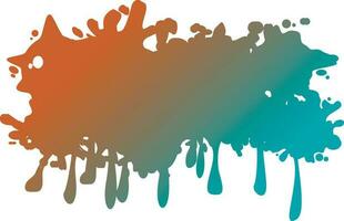 vector colorful paint spills with splashes in all directions