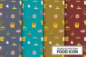 pattern paper fast food for take away paper wrap and food box wrap isolated on dark color vector