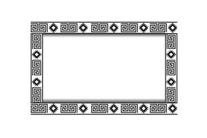 vector frame old fashioned pattern border 70s theme for photo