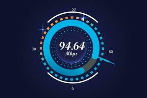 Vector illustration of internet speed test suitable for visualizing technology to test internet speed