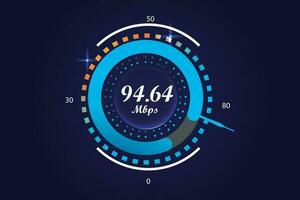 Vector illustration of internet speed test suitable for visualizing technology to test internet speed