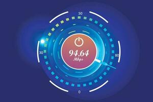 Vector illustration of internet speed test suitable for visualizing technology to test internet speed