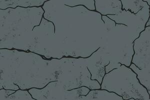 vector illustration of cracked cement wall background