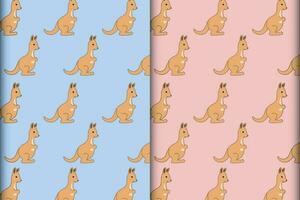 vector illustration of adorable kangaroo cub pattern image for paper printing or decoration