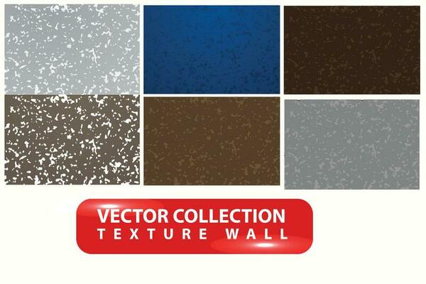 vector collection of old cement and wall textures with rough patterns and spots for building wall pattern