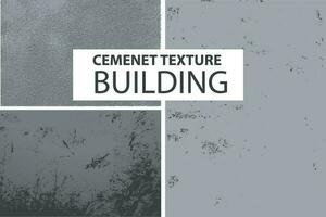 vector collection of old cement and wall textures with rough patterns and spots for building wall pattern