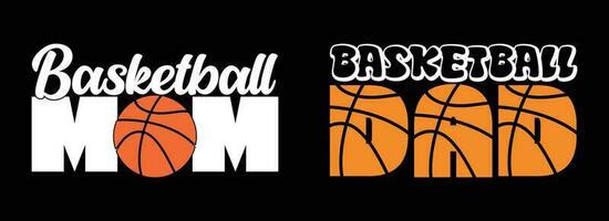 Basketball Dad, Basketball Mom, T shirt Design Bundle, Quotes about Basketball, Basketball T shirt, Basketball typography T shirt design Collection vector