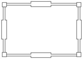 Frame and border isolated vector. Black outline on white bakcground template. vector