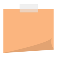 Square sticky paper note reminders. Office memo label stationery. png