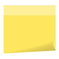 Square yellow sticky paper note reminders. Office memo label stationery. png