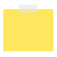 quadrado amarelo pegajoso papel Nota lembretes. escritório memorando rótulo papelaria. png