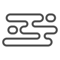 Korea traditional pattern outline icon. Linear symbol. png