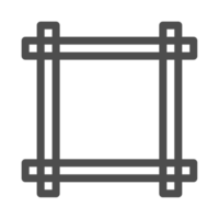 Korea traditional pattern outline icon. Linear symbol. png