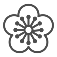 Korea traditional pattern outline icon. Linear symbol. png