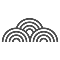 Korea traditional pattern outline icon. Linear symbol. png