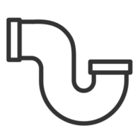 Plumbing pipe hardward icon. Construction connection technical pressure plumbing systems. Bathroom sanitary ware. png