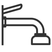 Plumbing pipe hardward icon. Construction connection technical pressure plumbing systems. Bathroom sanitary ware. png