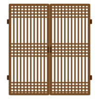 traditionnel Japon Corée Chine ornement bois Cadre modèle. asiatique porte fenêtre antique. png