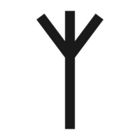 runen- alfabetten icoon. runen symbool grafisch. oude noors. png