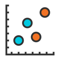 negocio grafico icono. económico gráfico informe. inversión símbolo. png