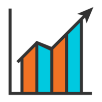 Business graph icon. Economic chart report. Investment symbol. png